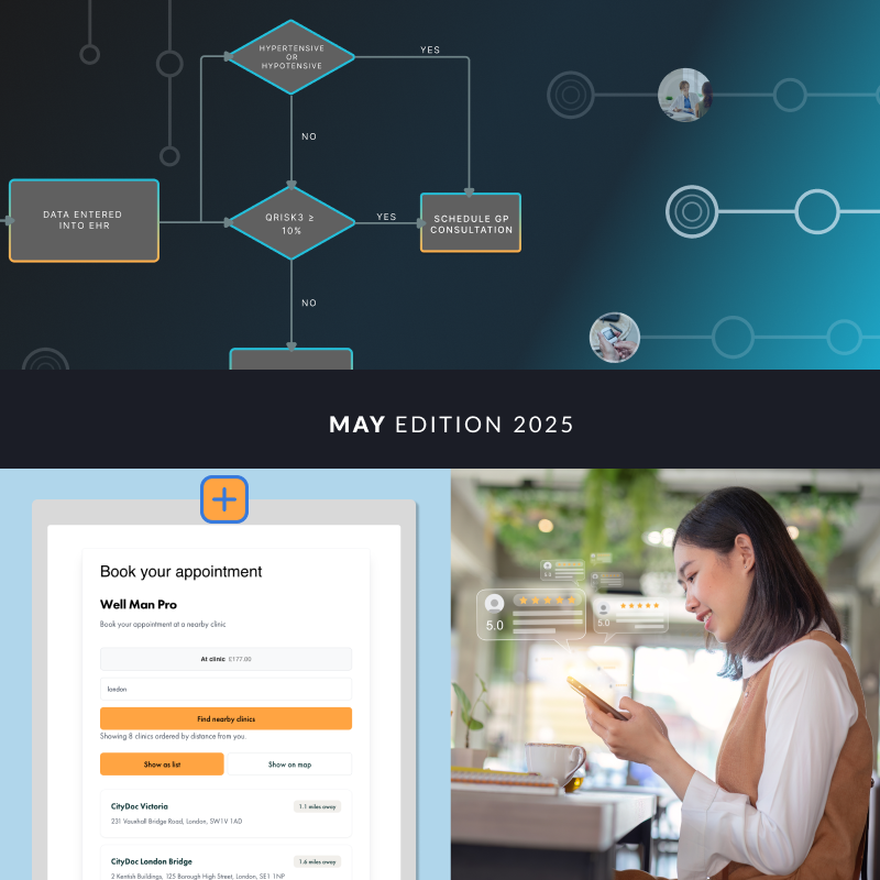 Hurdle's May edition covers phlebotomy booking modules, actionable customer feedback and clinical pathways
