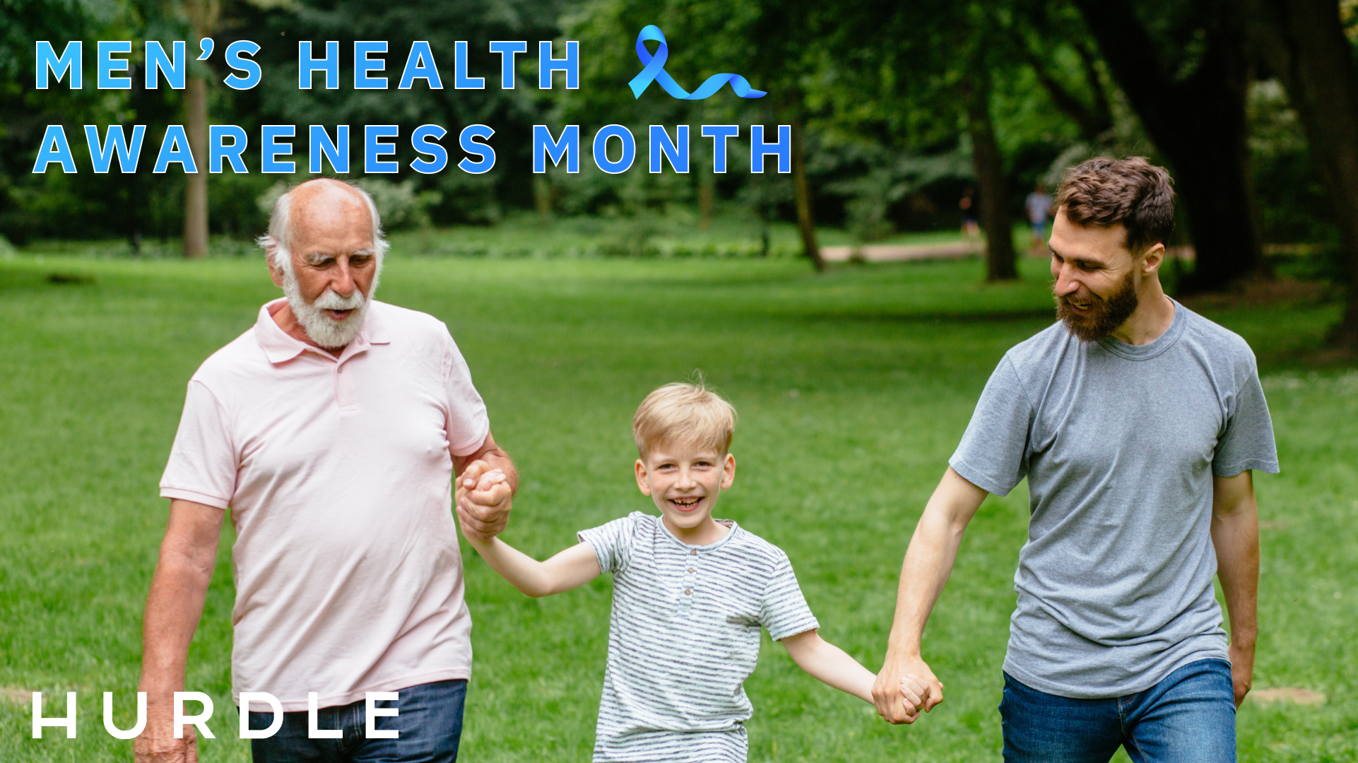 Mens Health Awareness month article by Hurdle featuring an image with three males of different generations together