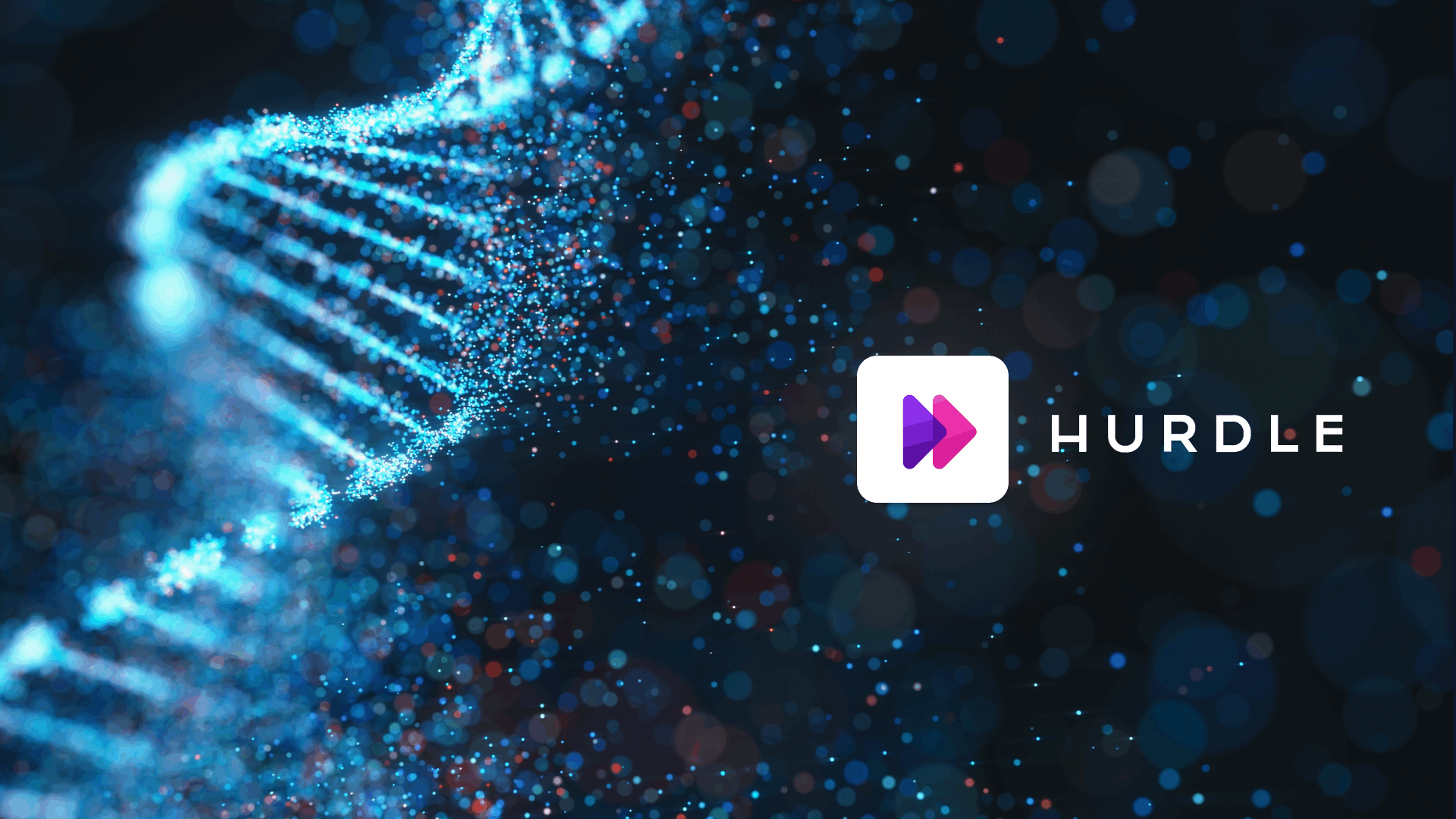 Image showing a twin helix with the Hurdle innovate logo