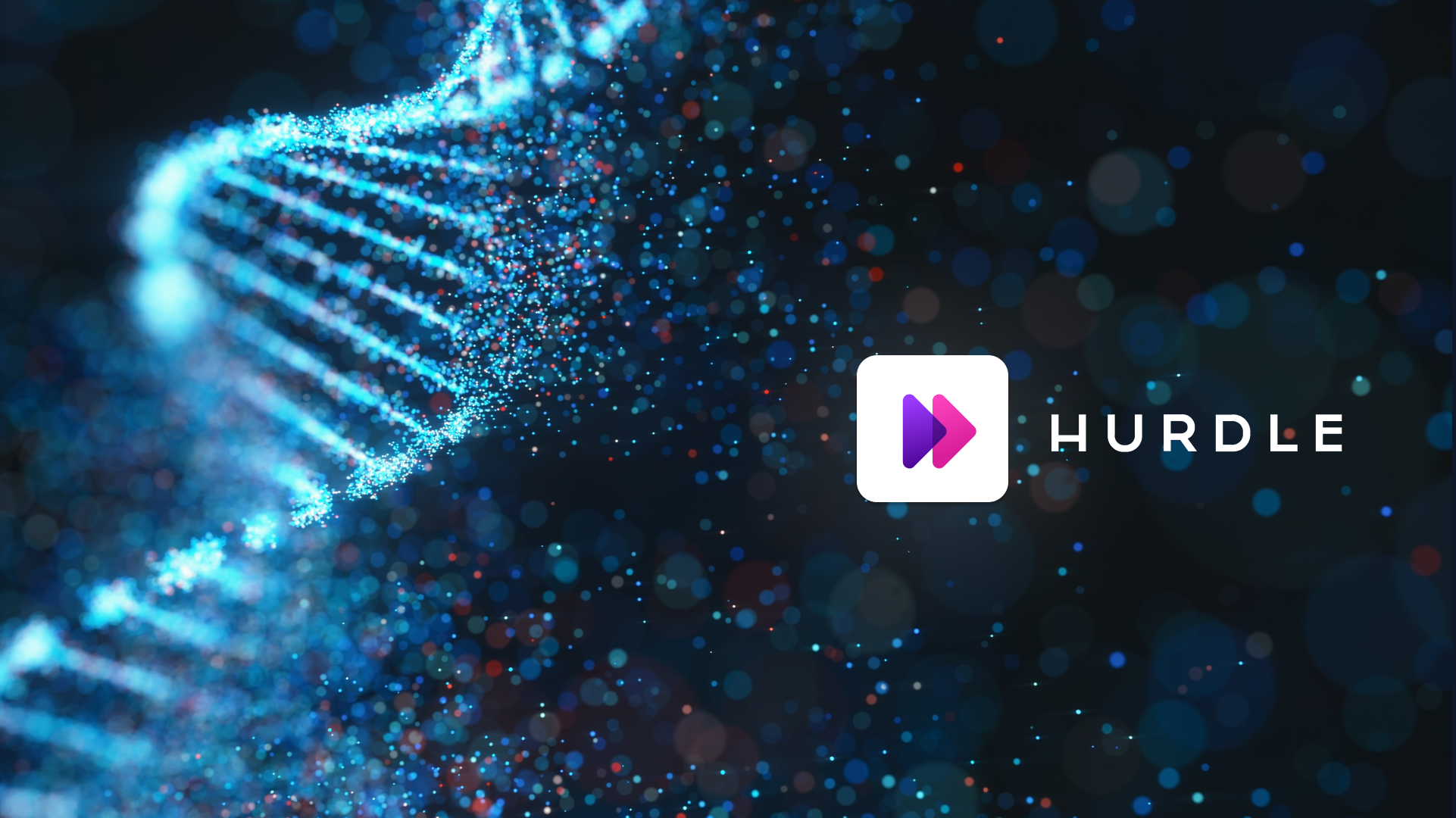 Image showing a twin helix with the Hurdle innovate logo